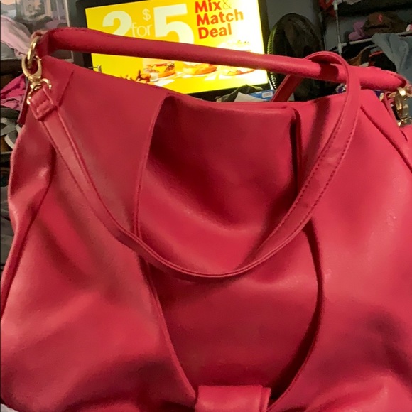 Just Fab Pink tote bag 13x 17” x 4.5 bottom - Picture 2 of 7